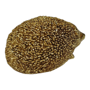 Igel Dekofigur in Gold - moderne Herbstdeko