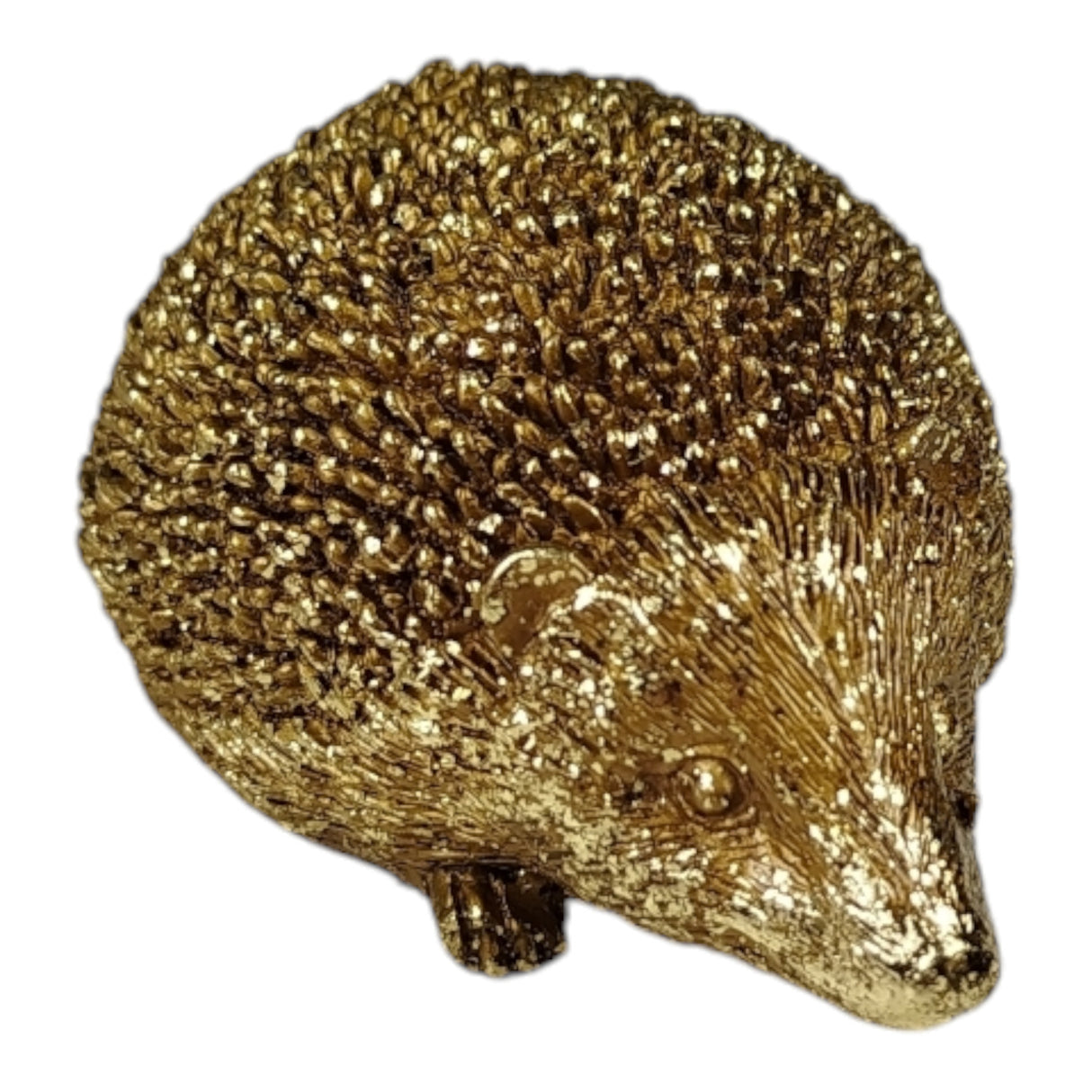 Igel Dekofigur in Gold - moderne Herbstdeko