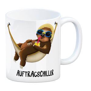 Auftragschiller Faultier Kaffeebecher