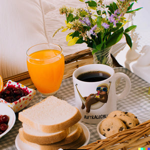 Auftragschiller Faultier Kaffeebecher