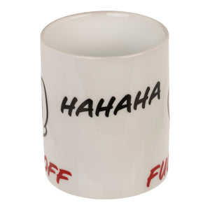 Mittelfinger Tasse mit Spruch - Fuck off Kaffeebecher aus Keramik