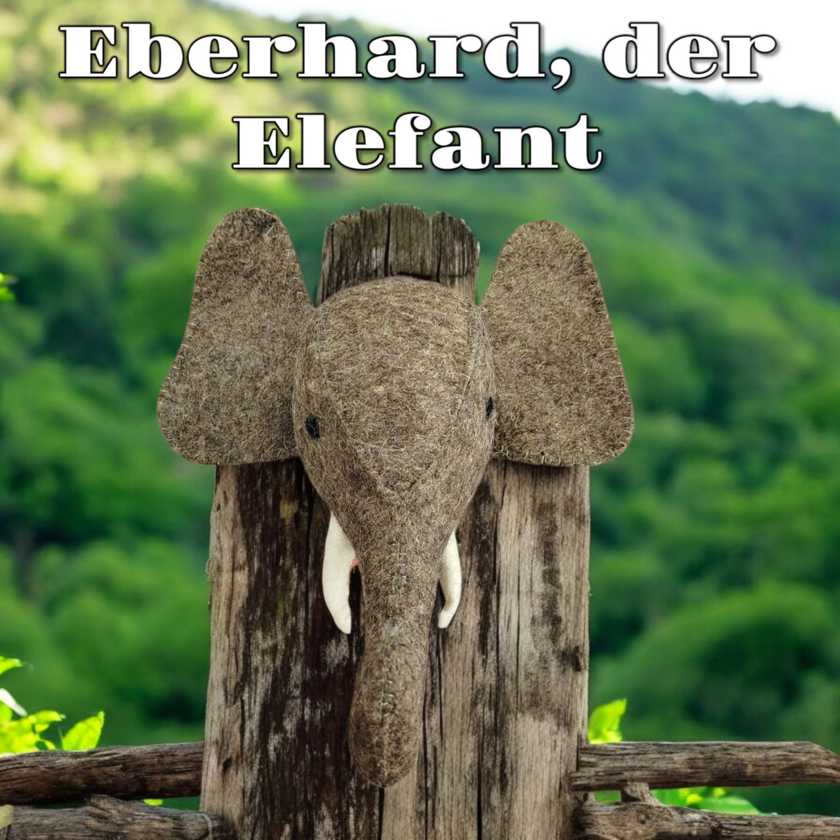 woolimals Elefant Eberhard Trophäe aus Wolle