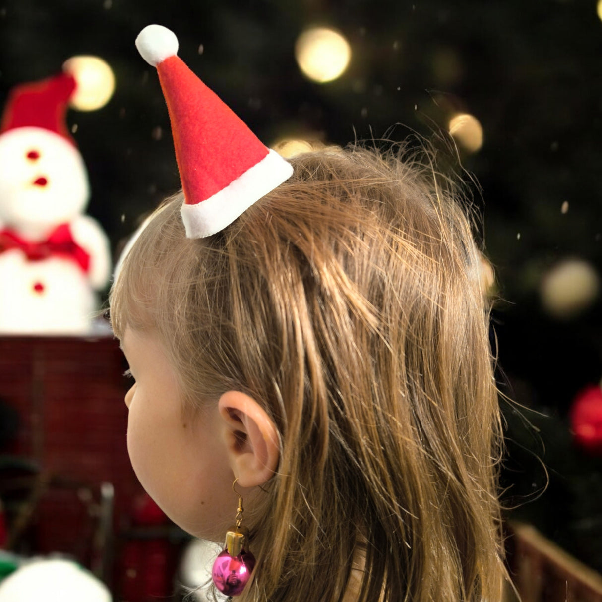 Weihnachtsmütze Haarspange - Weihnachts-Haarclip für die Adventszeit