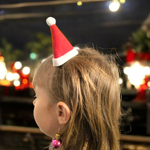 Weihnachtsmütze Haarspange - Weihnachts-Haarclip für die Adventszeit