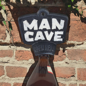 Man Cave Wandflaschenöffner - Industrial Living Flaschenöffner aus Gusseisen