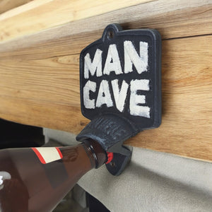 Man Cave Wandflaschenöffner - Industrial Living Flaschenöffner aus Gusseisen