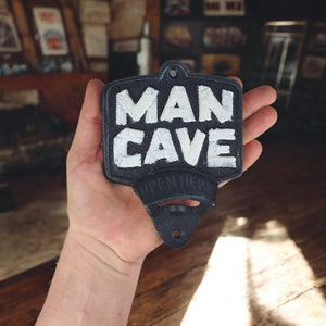 Man Cave Wandflaschenöffner - Industrial Living Flaschenöffner aus Gusseisen