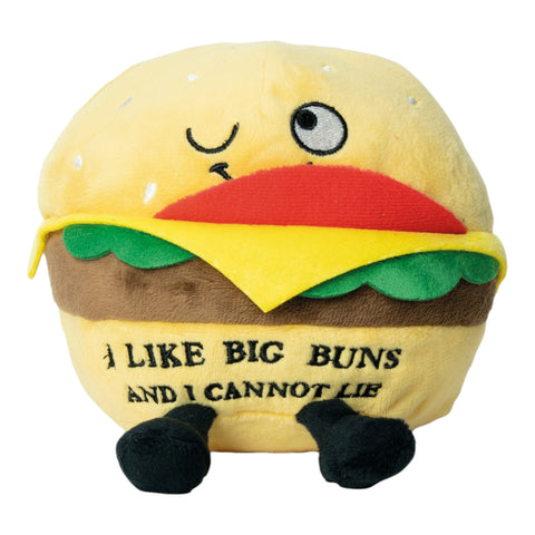 Punchkins Burger Kuscheltier mit dem Spruch I Like Big Buns and I Cannot Lie