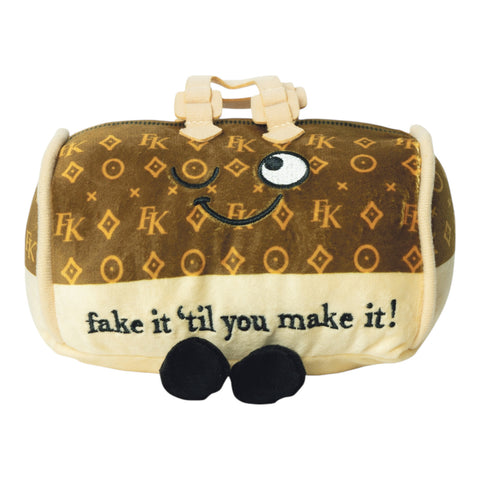 Punchkins Designer Handtasche Kuscheltier mit dem Spruch Fake it till you make it