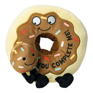 Punchkins Donut Kuscheltier mit dem Spruch You complete me