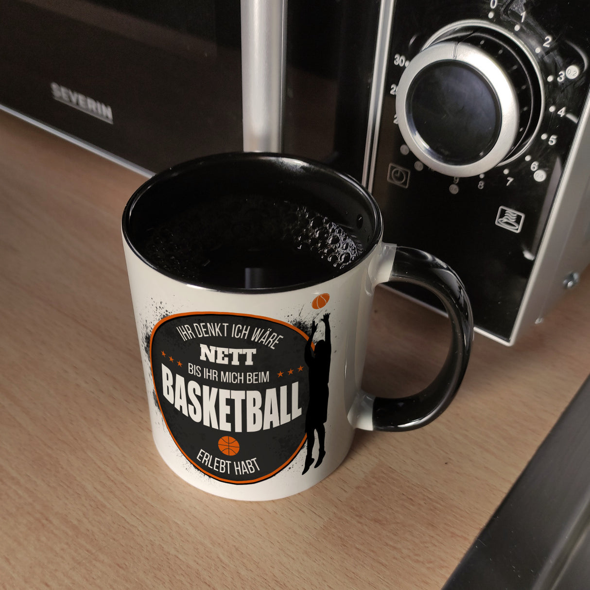 Ihr denkt ich wäre nett, bis ihr mich beim Basketball erlebt habt Kaffeebecher