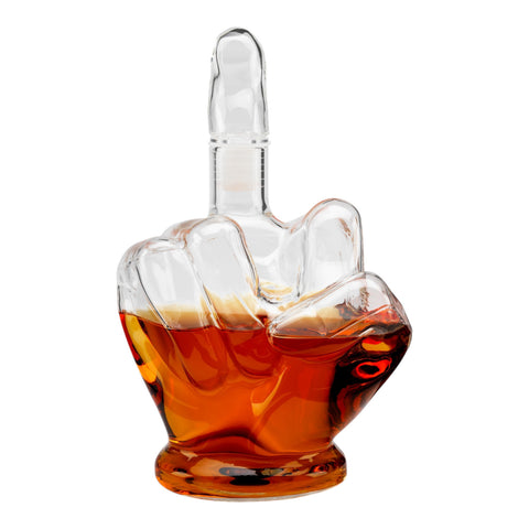 Mittelfinger Dekanter aus Glas für Whiskey