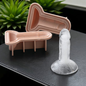 Penis 3D-Eiswürfelform aus Silikon im 2er Set