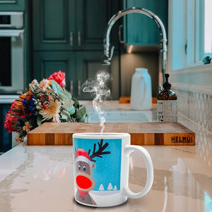 Weihnachts Rentier Kaffeebecher mit Wärmeeffekt