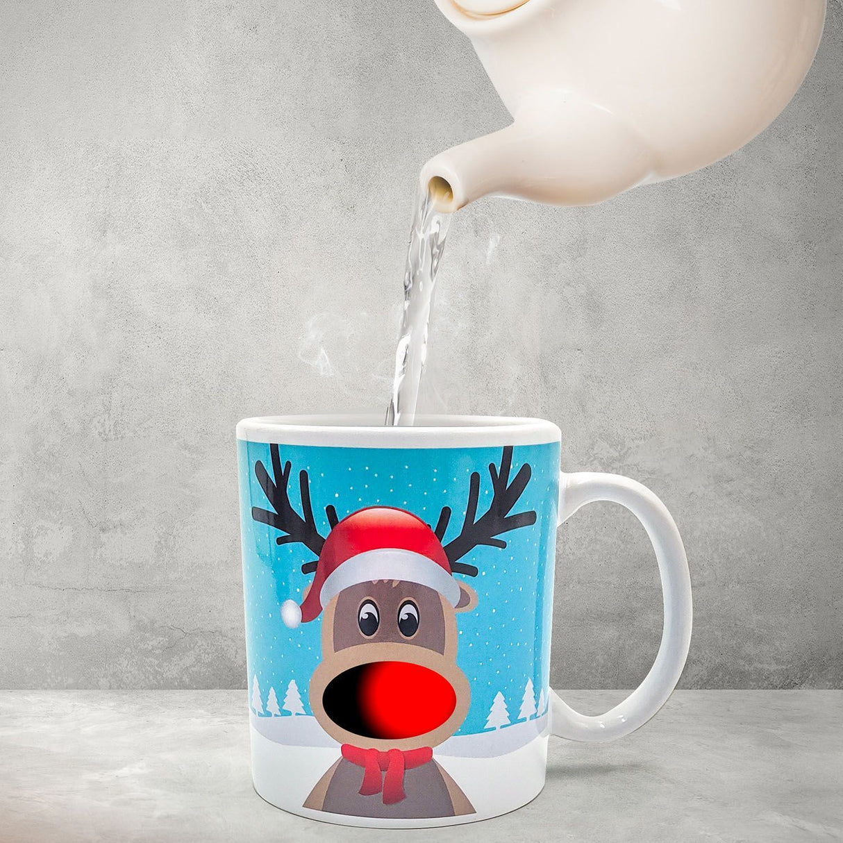 Weihnachts Rentier Kaffeebecher mit Wärmeeffekt