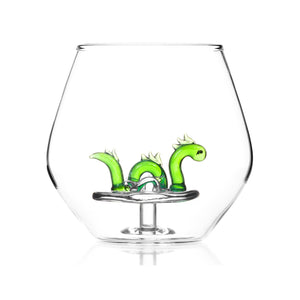 Loch Ness Glas - Scotchglas mit Nessie Glasfigur