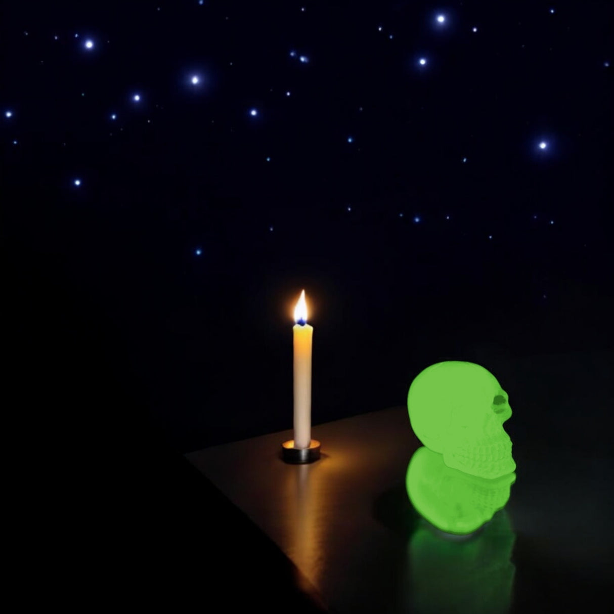 Glow in the Dark Mini Totenkopf Dekofigur
