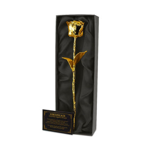 Ewige goldene Rose 24 Karat Gold in Geschenkverpackung mit Echtheitszertifikat