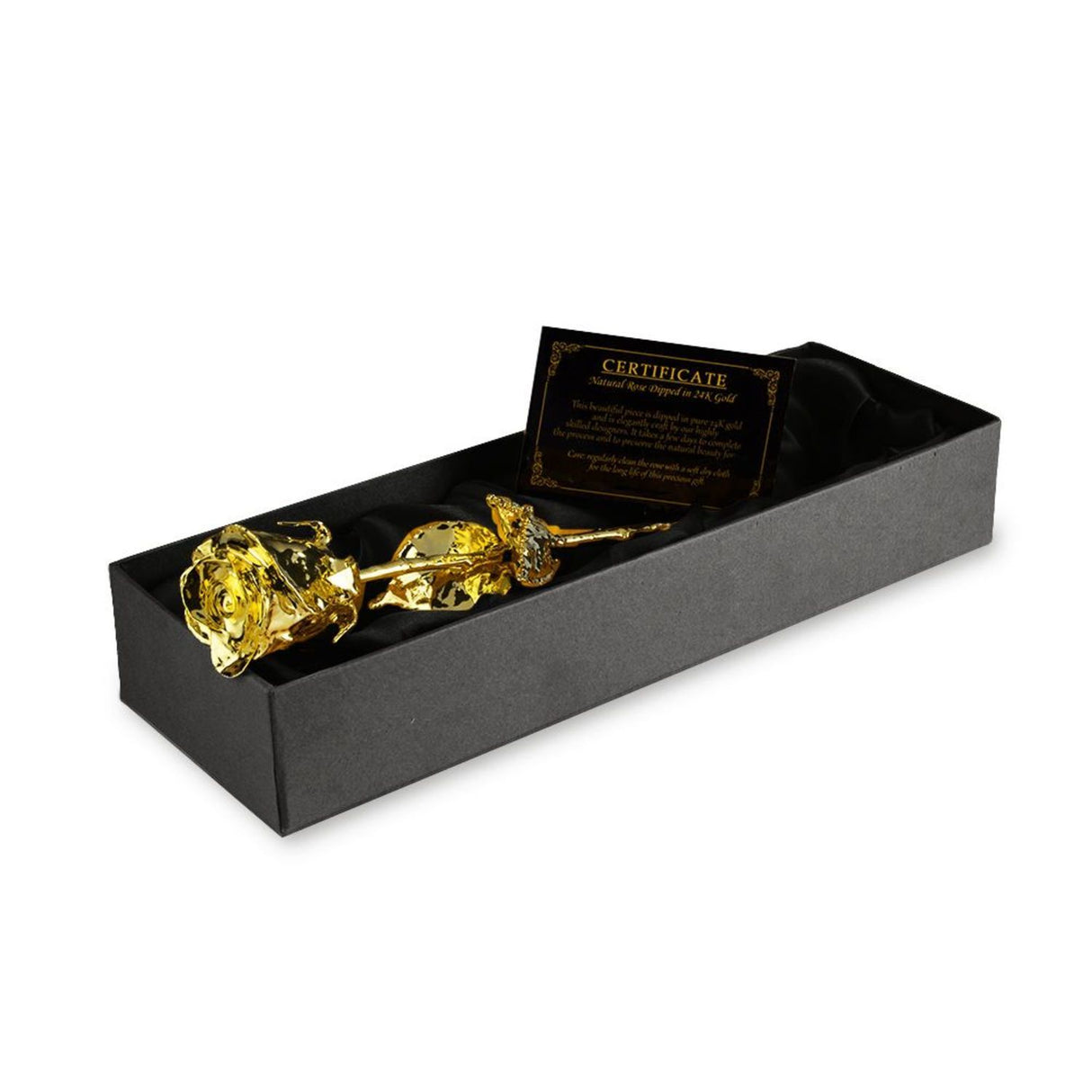 Ewige goldene Rose 24 Karat Gold in Geschenkverpackung mit Echtheitszertifikat