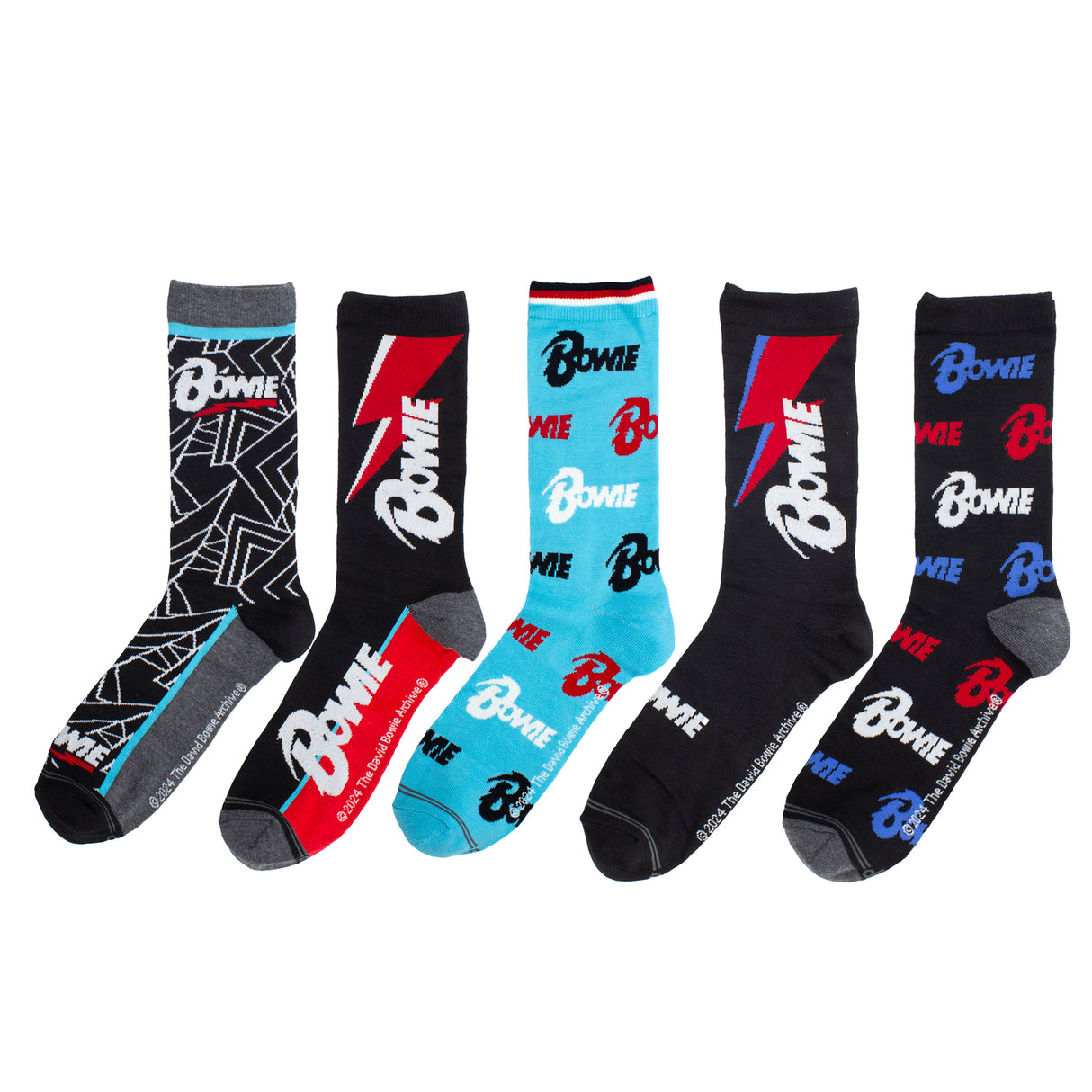 Bowie Logo Socken Fanartikel Strümpfe in 40-46 (5 Paar)