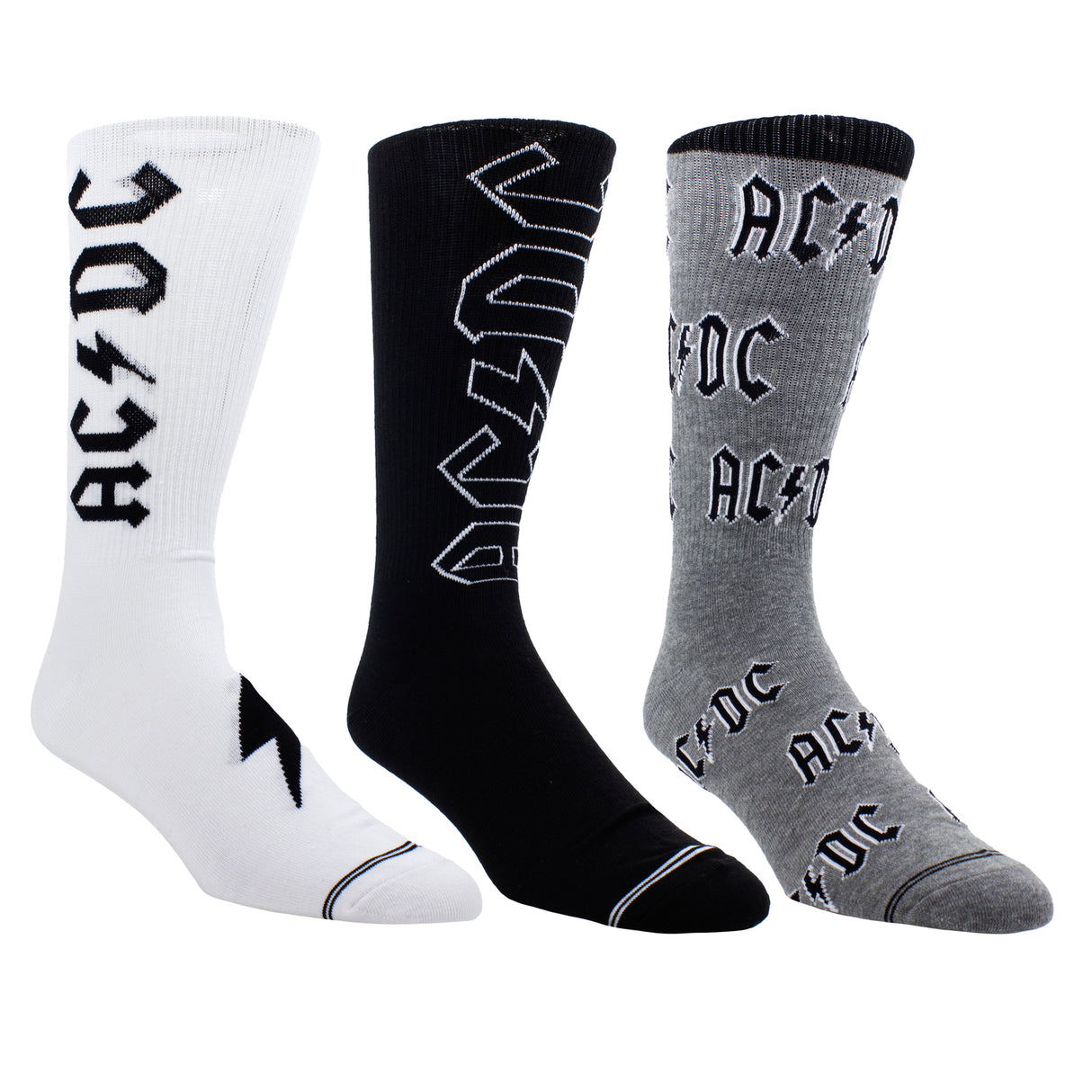 AC/DC Logo Socken Fanartikel Strümpfe in 40-46 (3 Paar)