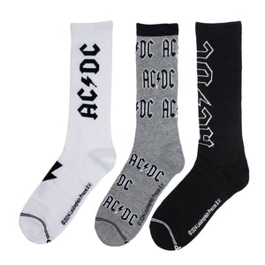 AC/DC Logo Socken Fanartikel Strümpfe in 40-46 (3 Paar)