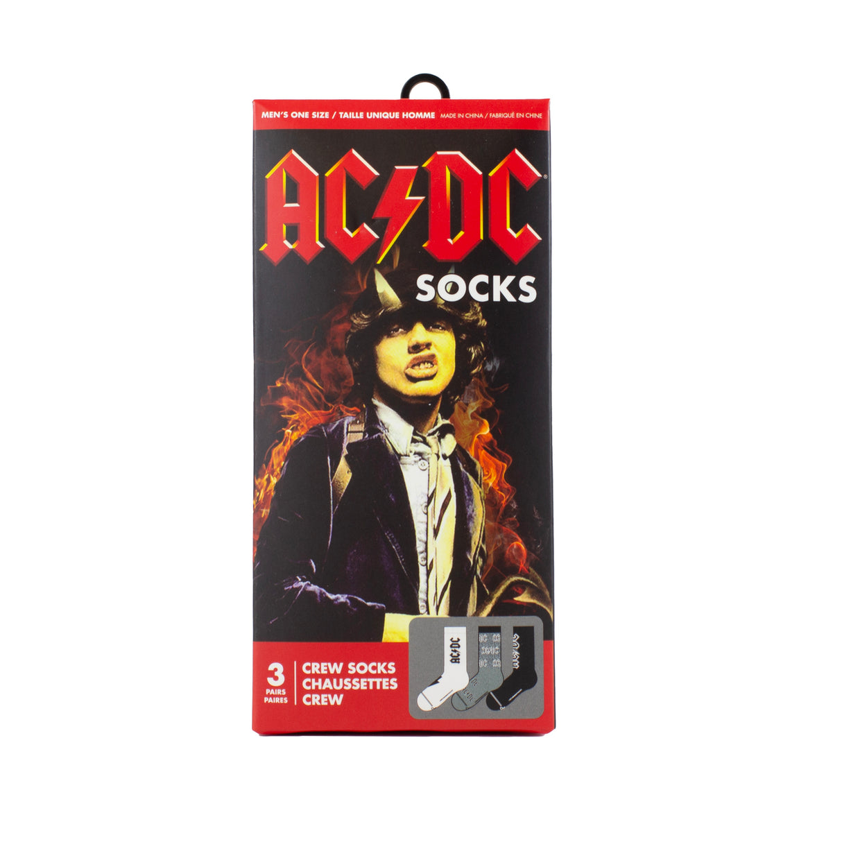 AC/DC Logo Socken Fanartikel Strümpfe in 40-46 (3 Paar)