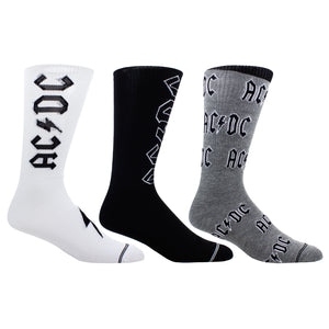 AC/DC Logo Socken Fanartikel Strümpfe in 40-46 (3 Paar)