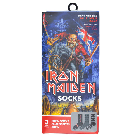 Iron Maiden Schriftzug Socken Fanartikel Strümpfe in 40-46 (3 Paar)