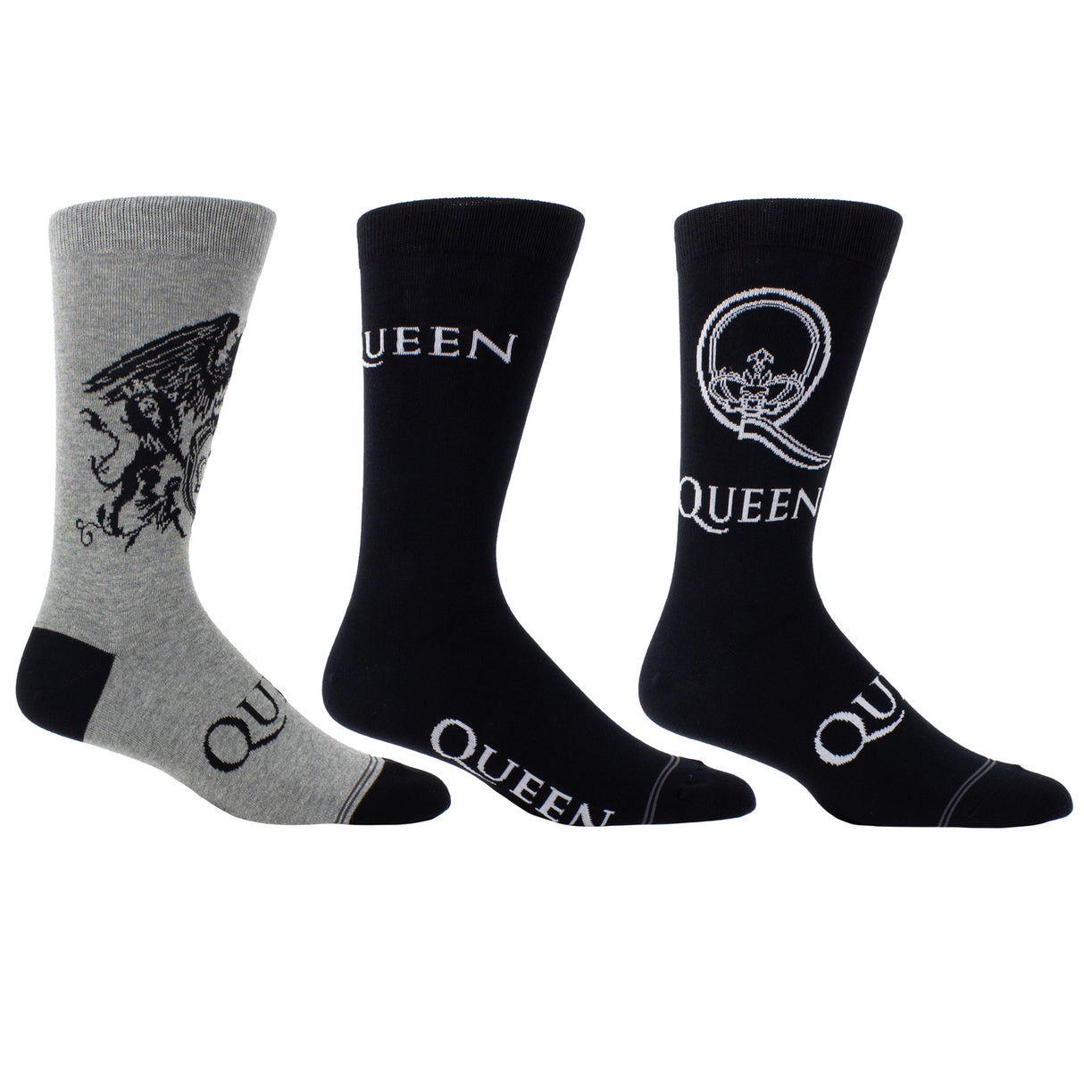 Queen Logo Socken Fanartikel Strümpfe in 40-46 (3 Paar)