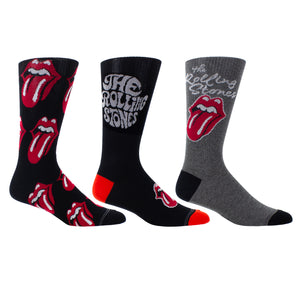 The Rolling Stones Logo Socken Fanartikel Strümpfe in 40-46 (3 Paar)