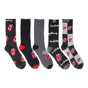 The Rollings Stones Logo Socken Fanartikel Strümpfe in 40-46 (5 Paar)