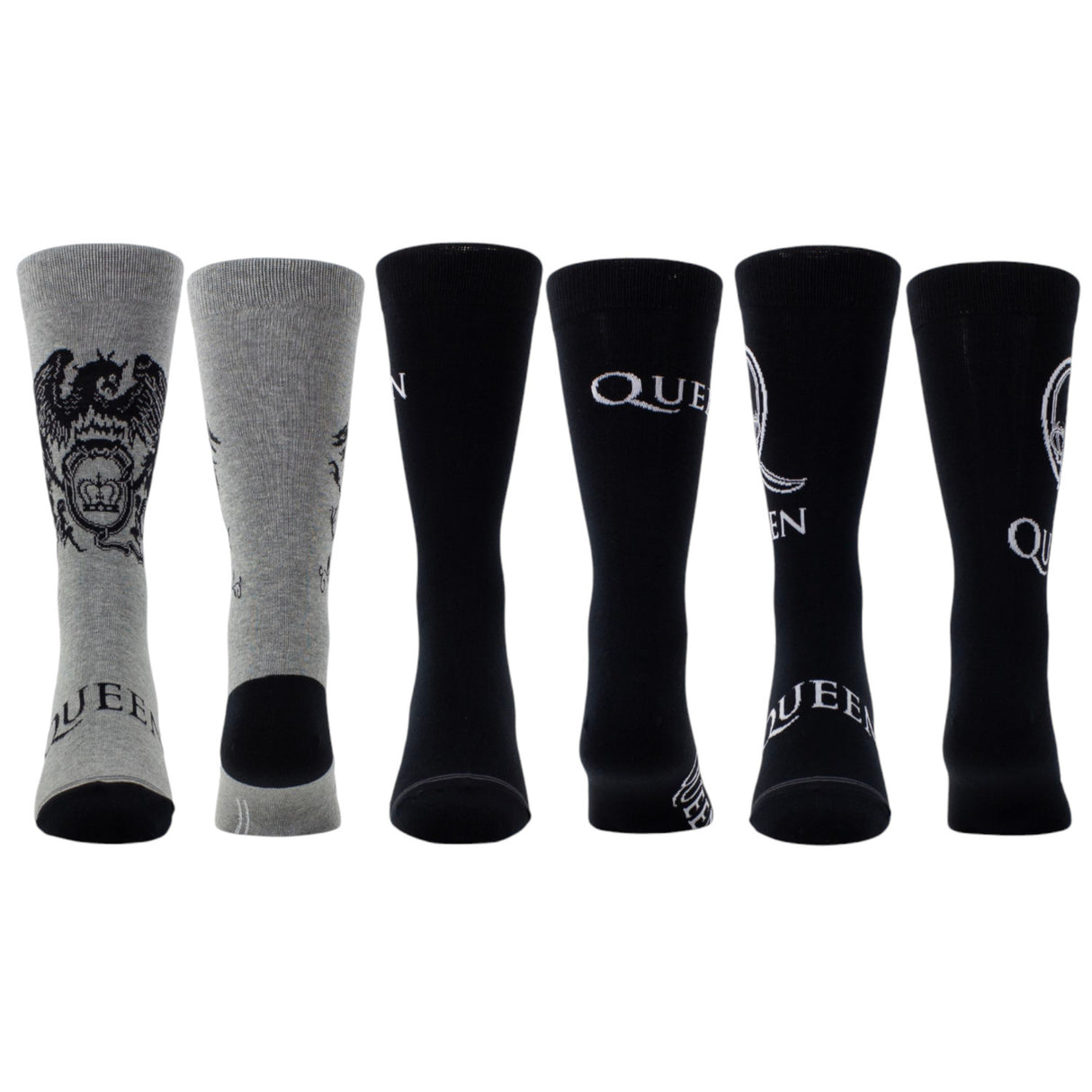 Queen Logo Socken Fanartikel Strümpfe in 40-46 (3 Paar)