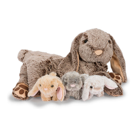 Hasen-Mama mit Babys Kuscheltier Noxxiez Kaninchen Stofftier