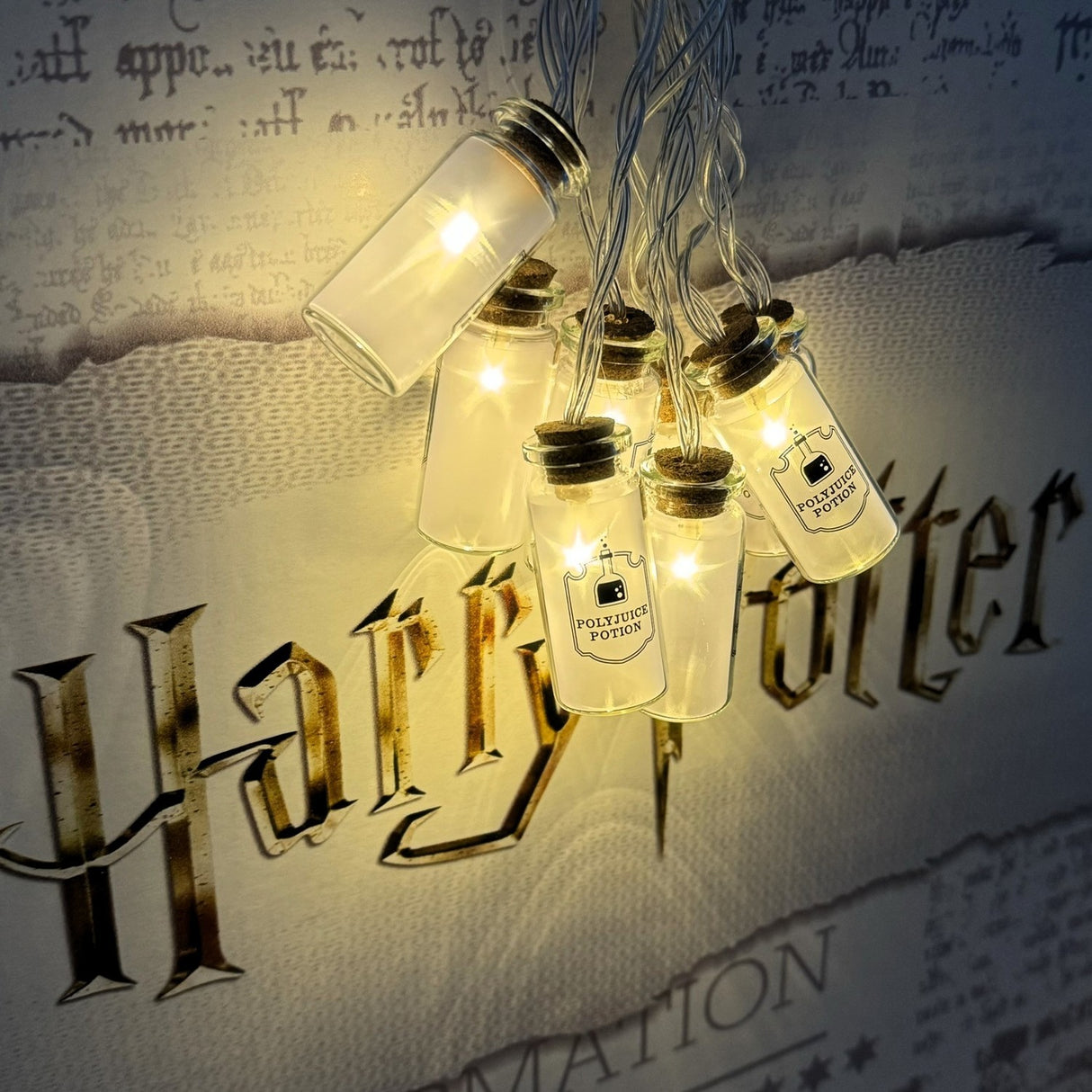 Harry Potter Zaubertränke LED Lichterkette mit 10 Glas-Elementen