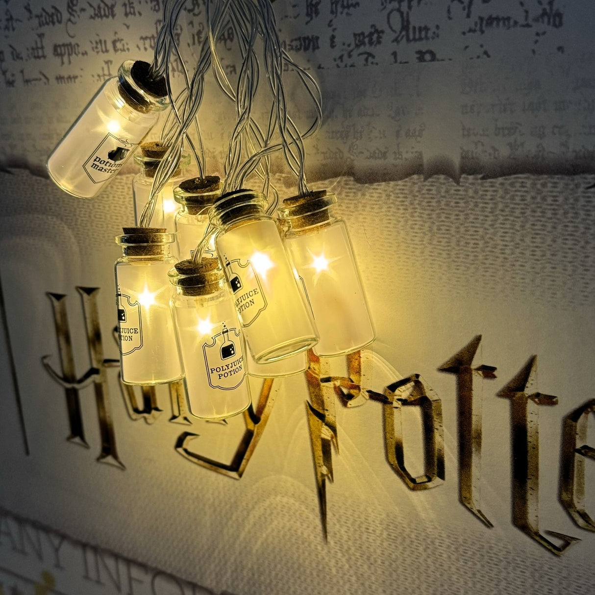 Harry Potter Zaubertränke LED Lichterkette mit 10 Glas-Elementen