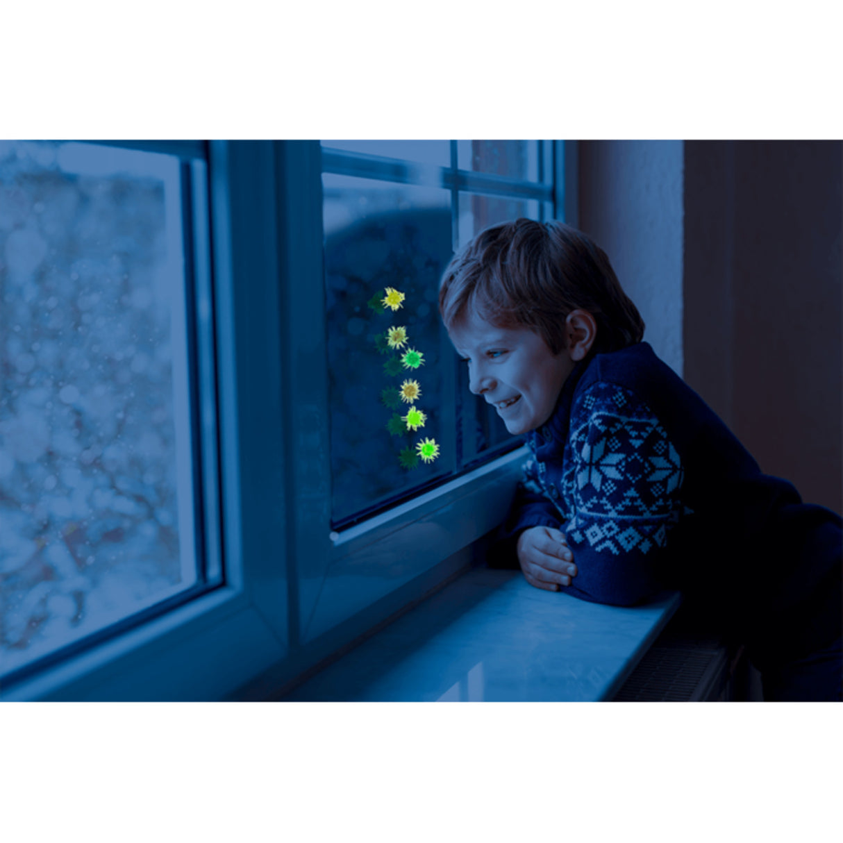 Glow in the Dark verrückte Fensterläufer Spaßartikel im 7er Set in PET Röhre