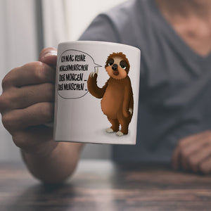 Ich mag keine Morgenmenschen Faultier Kaffeebecher