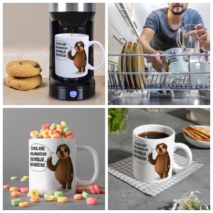 Ich mag keine Morgenmenschen Faultier Kaffeebecher