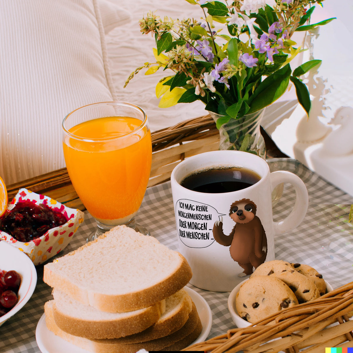 Ich mag keine Morgenmenschen Faultier Kaffeebecher