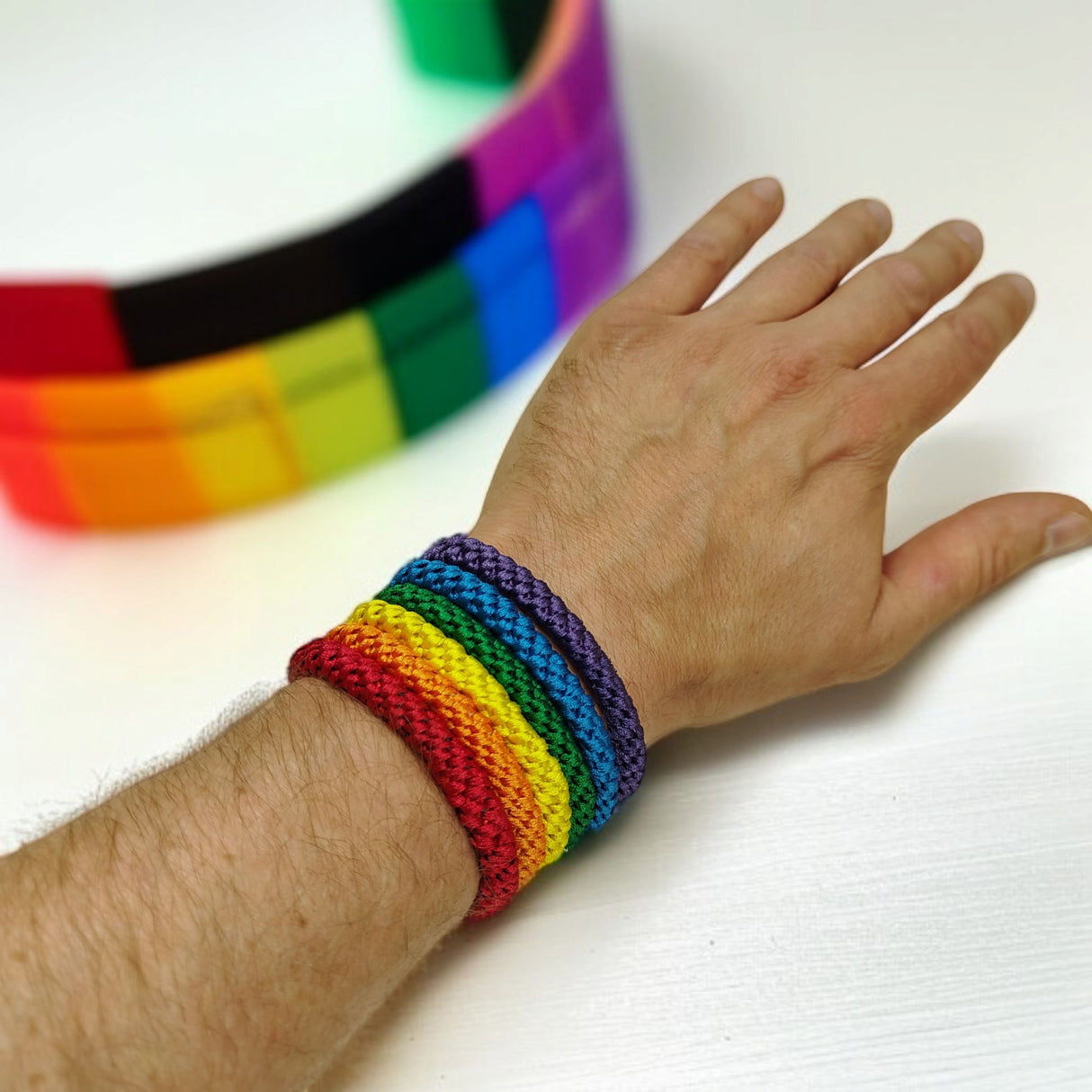 Regenbogen Armband LGBTQ Pride Rainbow Haarbänder im 6er Set