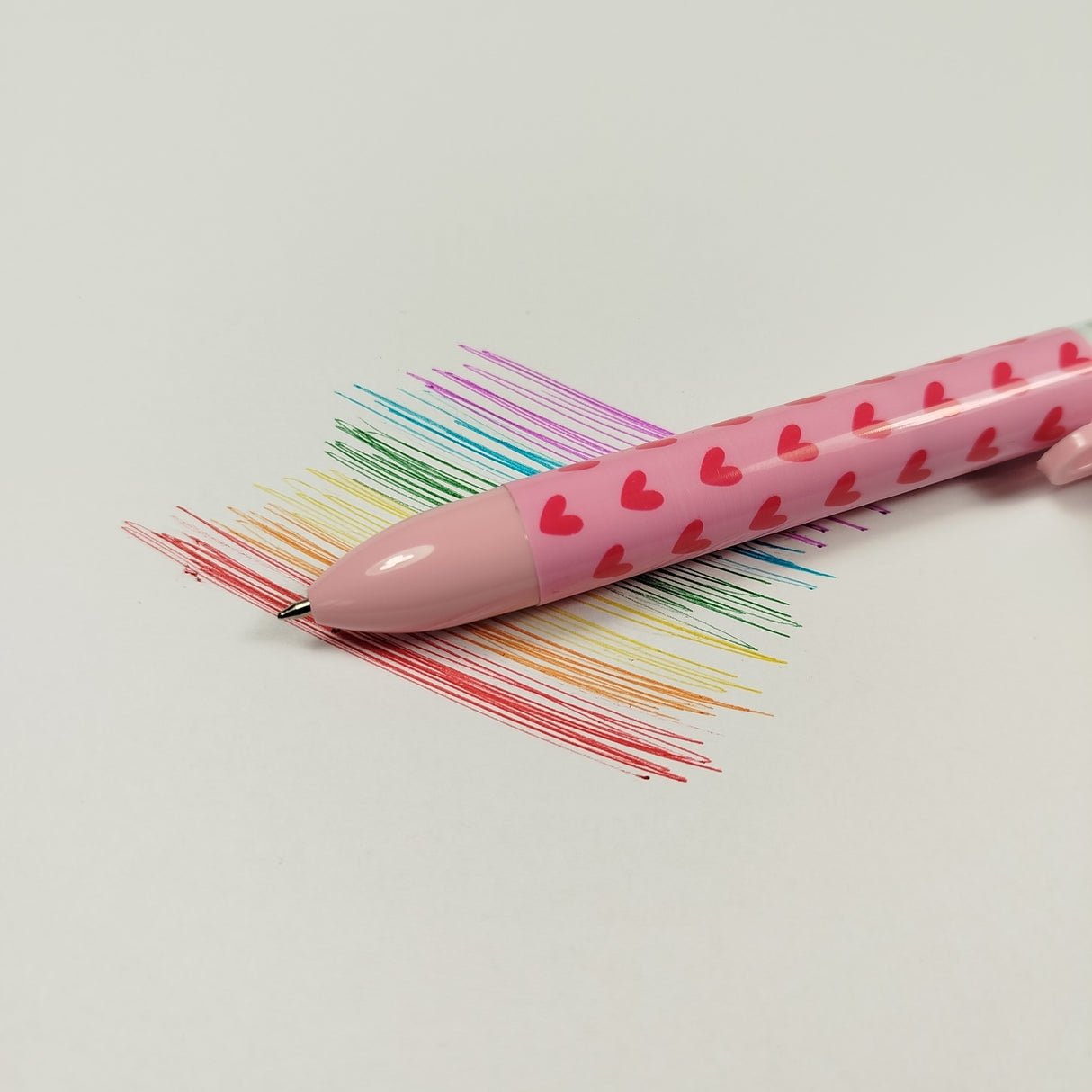 Herzen Kugelschreiber Stift Pom Pom Kuli mit 6-farbigen Minen