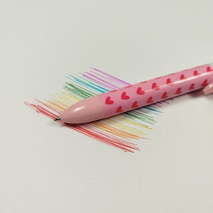 Herzen Kugelschreiber Stift Pom Pom Kuli mit 6-farbigen Minen