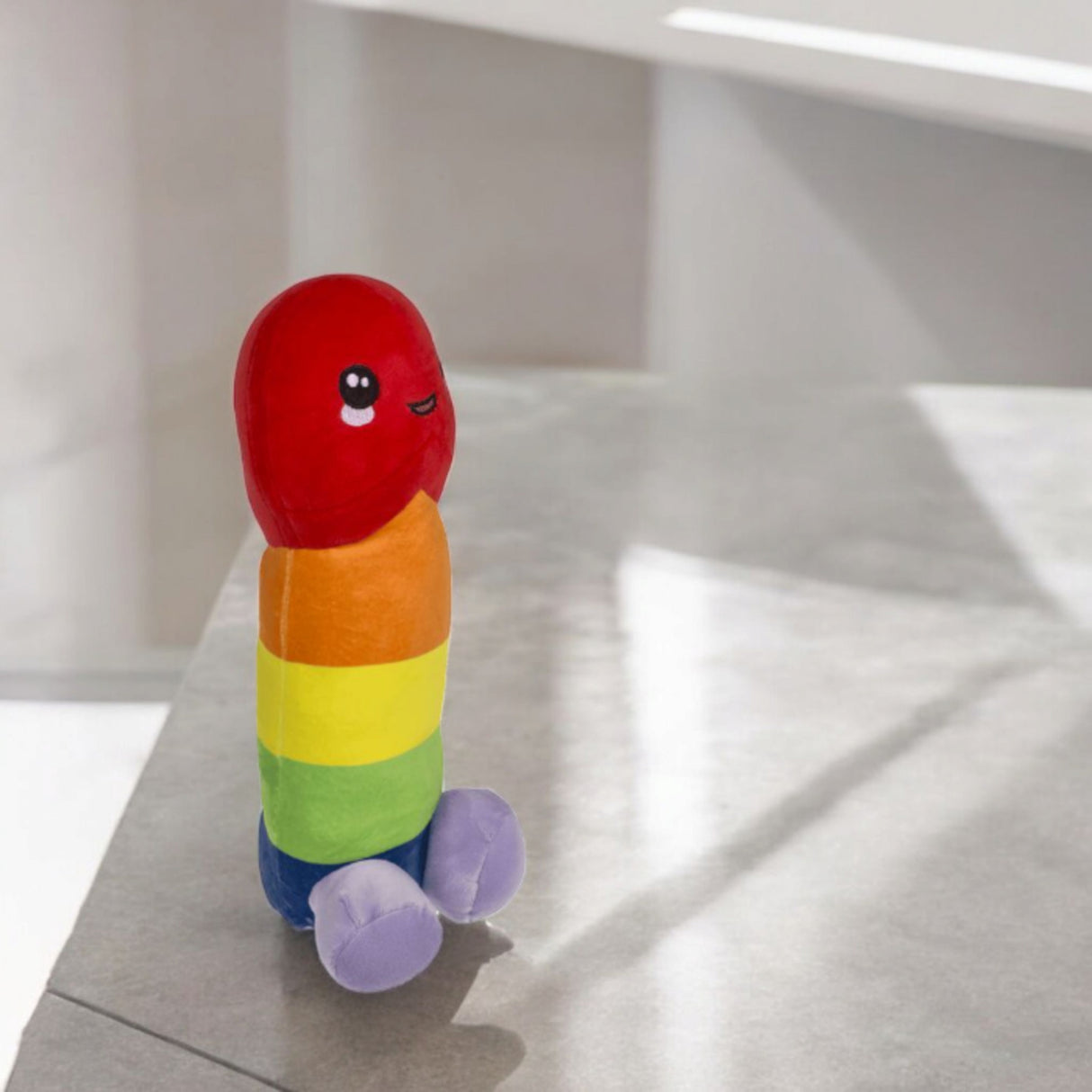 XL Regenbogen Plüsch-Penis LGBTQ Stofftier Plüschkissen