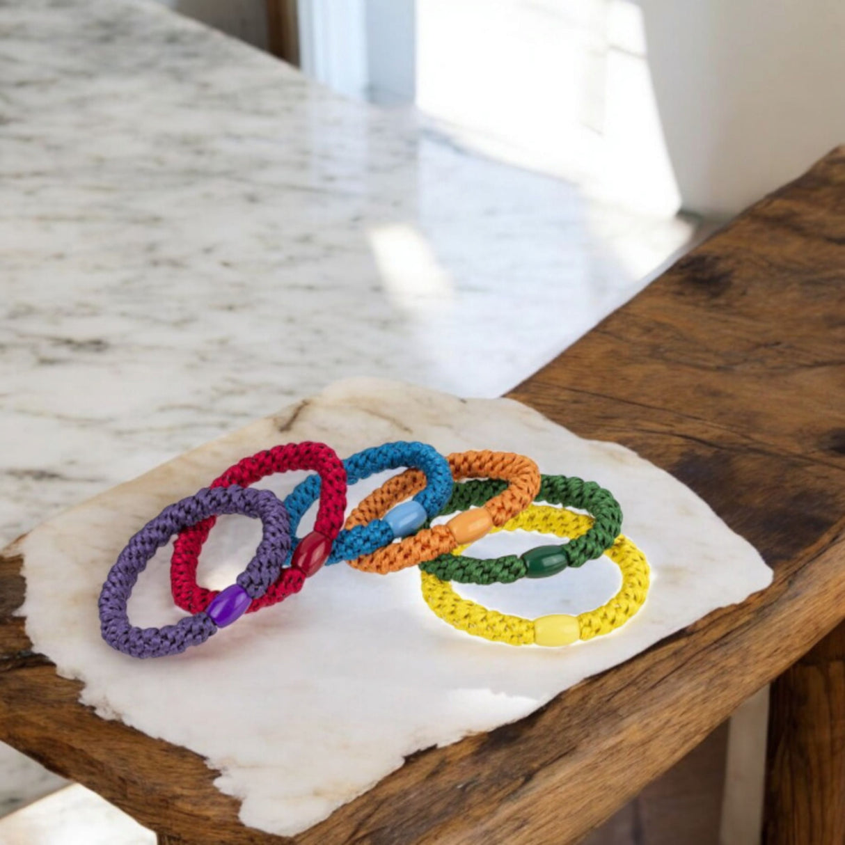 Regenbogen Armband LGBTQ Pride Rainbow Haarbänder im 6er Set