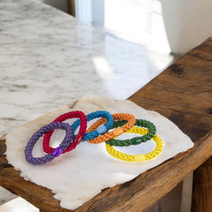 Regenbogen Armband LGBTQ Pride Rainbow Haarbänder im 6er Set
