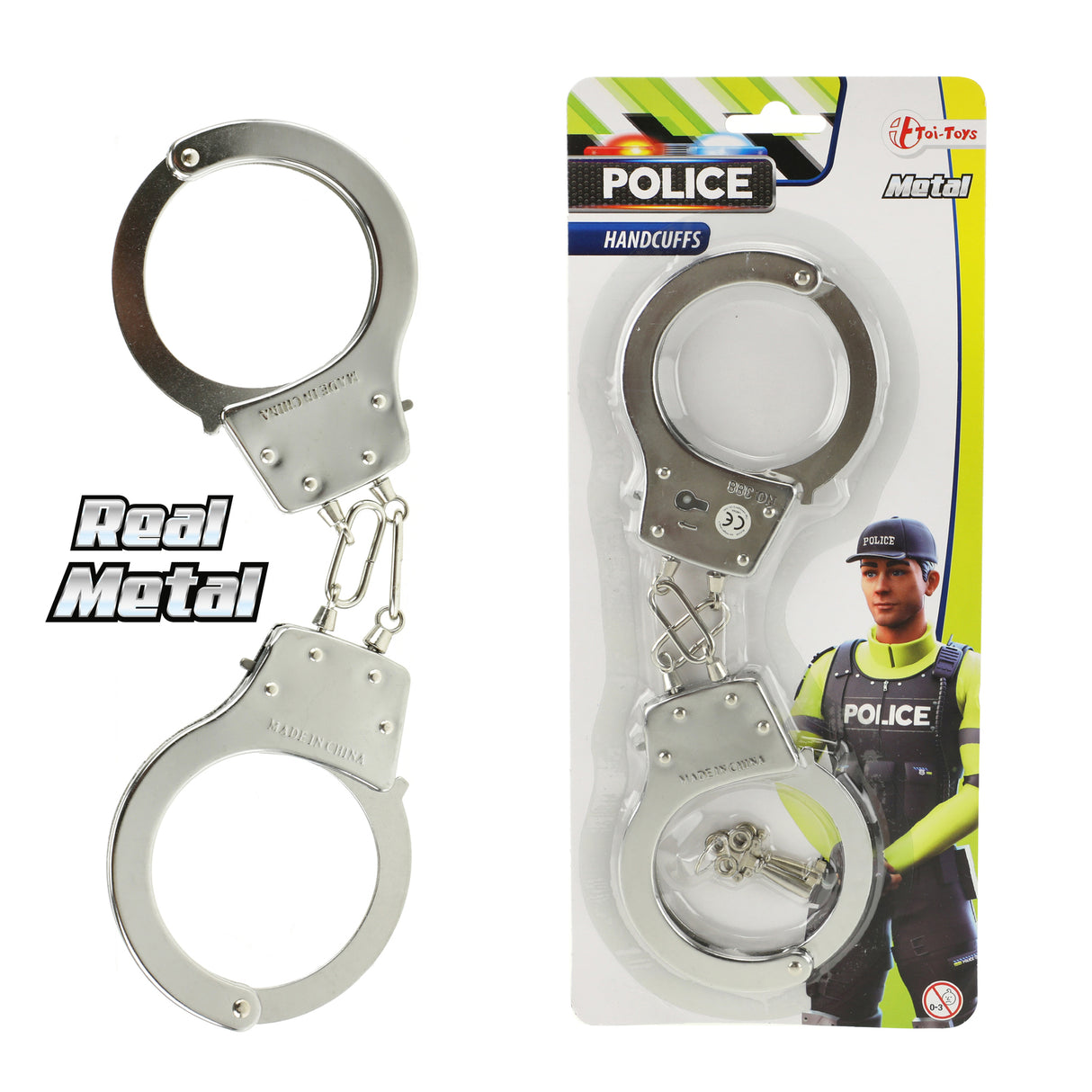Handschellen aus Metall mit 2 Schlüsseln