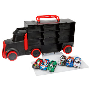 Autotransporter Koffer mit 6 Rennwagen - Spielzeugauto-Set