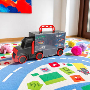 Autotransporter Koffer mit 6 Rennwagen - Spielzeugauto-Set