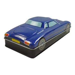 Retro Oldtimer Auto Metalldose in blau